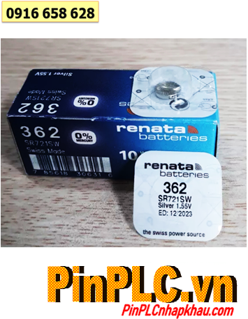 Renata 362 _Pin SR721SW; Pin đồng hồ 1.55v Silver Oxide Renata 362 _Pin SR721SW